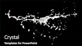  Presentation with milk splash - Colorful slide deck enhanced with food energy flow - milk splash isolated on black backdrop and a black colored foreground