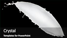  Presentation with milk splash - Colorful slide set enhanced with food energy flow - milk splash isolated on black backdrop and a black colored foreground