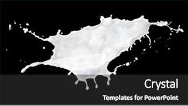  Presentation with milk splash - Amazing slides having food energy flow - milk splash isolated on black backdrop and a  colored foreground