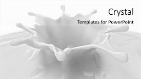  Presentation with milk splash - Amazing theme having food energy flow - milk splash isolated on white backdrop and a white colored foreground
