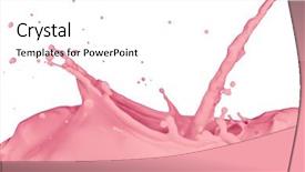  Presentation with milk splash - Amazing PPT theme having food energy flow - strawberry milk splash isolated backdrop and a white colored foreground