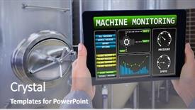  Presentation with steel - Cool new theme with food enginerring - cropped hand of man holding backdrop and a gray colored foreground