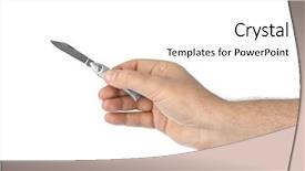  Presentation with black and white shapes - Slides consisting of food etiquette - hand with fish shaped knife background and a white colored foreground
