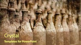  Presentation with dust - Amazing slide set having food etiquette - lot of old wine bottles backdrop and a coral colored foreground