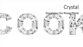  Presentation with cutlery - Cool new presentation theme with food etiquette - word cook made of cutlery backdrop and a  colored foreground