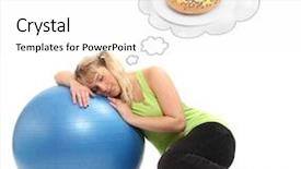  Presentation with obesity and weight loss - Cool new presentation with funny picture of a hungry backdrop and a white colored foreground