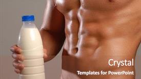  Presentation with car body repairer holding - Cool new slide deck with worried man sitting on bed at home backdrop and a light gray colored foreground