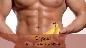  Presentation with abdominal - PPT theme enhanced with kalium - shaped and healthy body man background and a red colored foreground