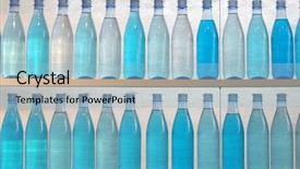  Presentation with food exhibition - Presentation design having food exhibition - bottles filled with water standing background and a light blue colored foreground