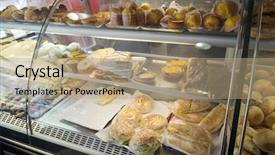  Presentation with food exhibition - Slide deck having food exhibition - closeup shot of freshly made background and a coral colored foreground