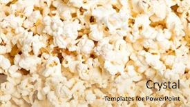  Presentation with food exhibition - Cool new presentation theme with food exhibition - pop corn texture backdrop and a lemonade colored foreground