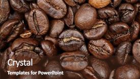  Presentation with coffee - Slide set consisting of food fair trade - coffee beans texture background closeup background and a tawny brown colored foreground