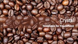  Presentation with coffee beans - Slide deck enhanced with food fair trade - coffee beans texture background closeup background and a tawny brown colored foreground