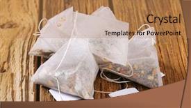  Presentation with tea - Presentation design with food fair trade - fruit tea in cellulose tea background and a  colored foreground