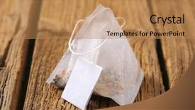  Presentation with tea - Beautiful slide set featuring food fair trade - tea bag with fruit tea backdrop and a coral colored foreground