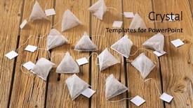  Presentation with paper bag vs plastic bags - Amazing presentation design having food fair trade - tea bags formed backdrop and a coral colored foreground