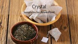  Presentation with jasmine - Colorful PPT theme enhanced with food fair trade - two kinds of jasmine tea backdrop and a coral colored foreground