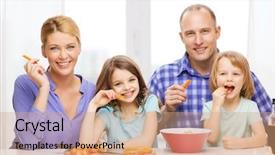  Presentation with kids food - Cool new PPT layouts with food family children hapiness backdrop and a  colored foreground