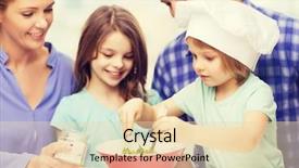  Presentation with kids food - Colorful presentation theme enhanced with food family children hapiness backdrop and a lemonade colored foreground