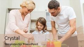  Presentation with baby foot newborn and family - Presentation theme with food family hapiness and people background and a coral colored foreground