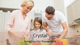  Presentation with baby foot newborn and family - Theme featuring food family hapiness and people background and a coral colored foreground