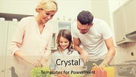  Presentation with family - Slide set consisting of food family hapiness and people background and a lemonade colored foreground