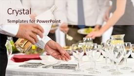  Presentation with wine company - Audience pleasing PPT layouts consisting of food festival - business buffet lunch caterer serve backdrop and a lemonade colored foreground