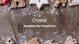  Presentation with gingerbread - Theme with food festival - traditional gingerbread cookies over wooden background and a dark gray colored foreground