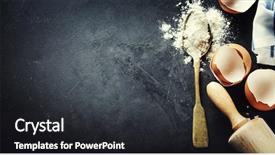  Presentation with eggshell - Beautiful slides featuring food flour - baking background with eggshell backdrop and a dark gray colored foreground