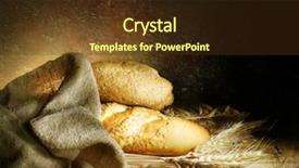  Presentation with bread life - Theme consisting of food flour - vintage styled still-life with bread background and a tawny brown colored foreground