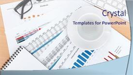  Presentation with workplace - Amazing presentation having food flow chart - empty cup on contemporary workplace backdrop and a sky blue colored foreground