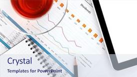  Presentation with tea cup - PPT layouts with food flow chart - tea cup on contemporary workplace background and a  colored foreground