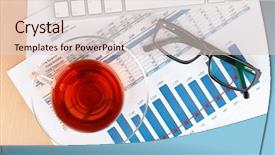  Presentation with cup of lemon tea - Audience pleasing PPT layouts consisting of food flow chart - tea cup on contemporary workplace backdrop and a  colored foreground