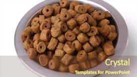  Presentation with dried food - PPT layouts enhanced with food for dogs background and a tawny brown colored foreground