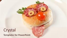  Presentation with kids food - Audience pleasing PPT theme consisting of food for kids backdrop and a lemonade colored foreground