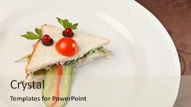  Presentation with kids food - Beautiful PPT theme featuring food for kids backdrop and a lemonade colored foreground