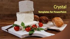  Presentation with dairy goat - Cool new presentation theme with food fresh white greek goat backdrop and a tawny brown colored foreground