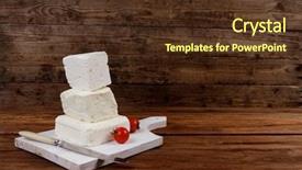  Presentation with dairy goat - Theme having food fresh white greek goat background and a tawny brown colored foreground