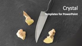  Presentation with healthy eating - PPT theme consisting of food fruits and healthy eating background and a dark gray colored foreground