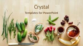  Presentation with food fruits jam - PPT theme consisting of food fruits jam - healthy breakfast background and a lemonade colored foreground