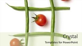  Presentation with tic tac toe - PPT theme consisting of food game tic-tac-toe background and a soft green colored foreground