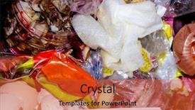  Presentation with garbage - Slides enhanced with food garbage texture and objects background and a  colored foreground