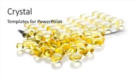  Presentation with capsules - Slide deck enhanced with food gels - omega 3 gel capsules fish background and a white colored foreground