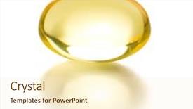  Presentation with capsules - Slide deck consisting of food gels - omega 3 gel capsules fish background and a cream colored foreground