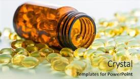  Presentation with capsules - Slides enhanced with food gels - omega 3 gel capsules fish background and a yellow colored foreground