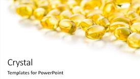  Presentation with food fish - Beautiful presentation featuring food gels - omega 3 gel capsules fish backdrop and a white colored foreground