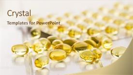  Presentation with alpha and omega - Slides with food gels - omega 3 gel capsules background and a lemonade colored foreground