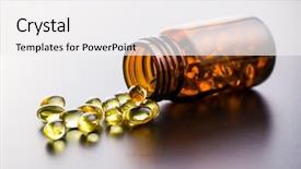  Presentation with omega 3 fatty acid - Audience pleasing slides consisting of food gels - omega 3 gel capsules backdrop and a white colored foreground