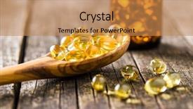  Presentation with omega 3 fatty acid - Amazing theme having food gels - omega 3 gel capsules backdrop and a coral colored foreground