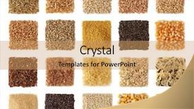  Presentation with food white - Slides featuring food grains - cereals collection isolated on white background and a coral colored foreground